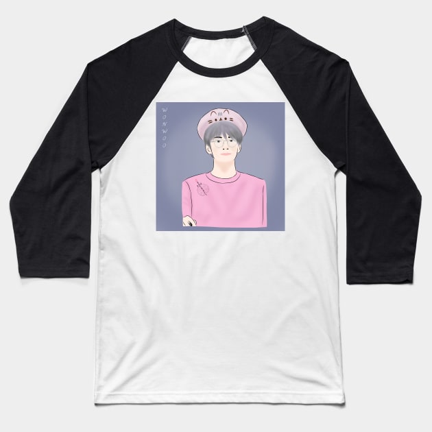 Jeon Wonwoo Of Seventeen as Barbie Baseball T-Shirt by ArtRaft Pro